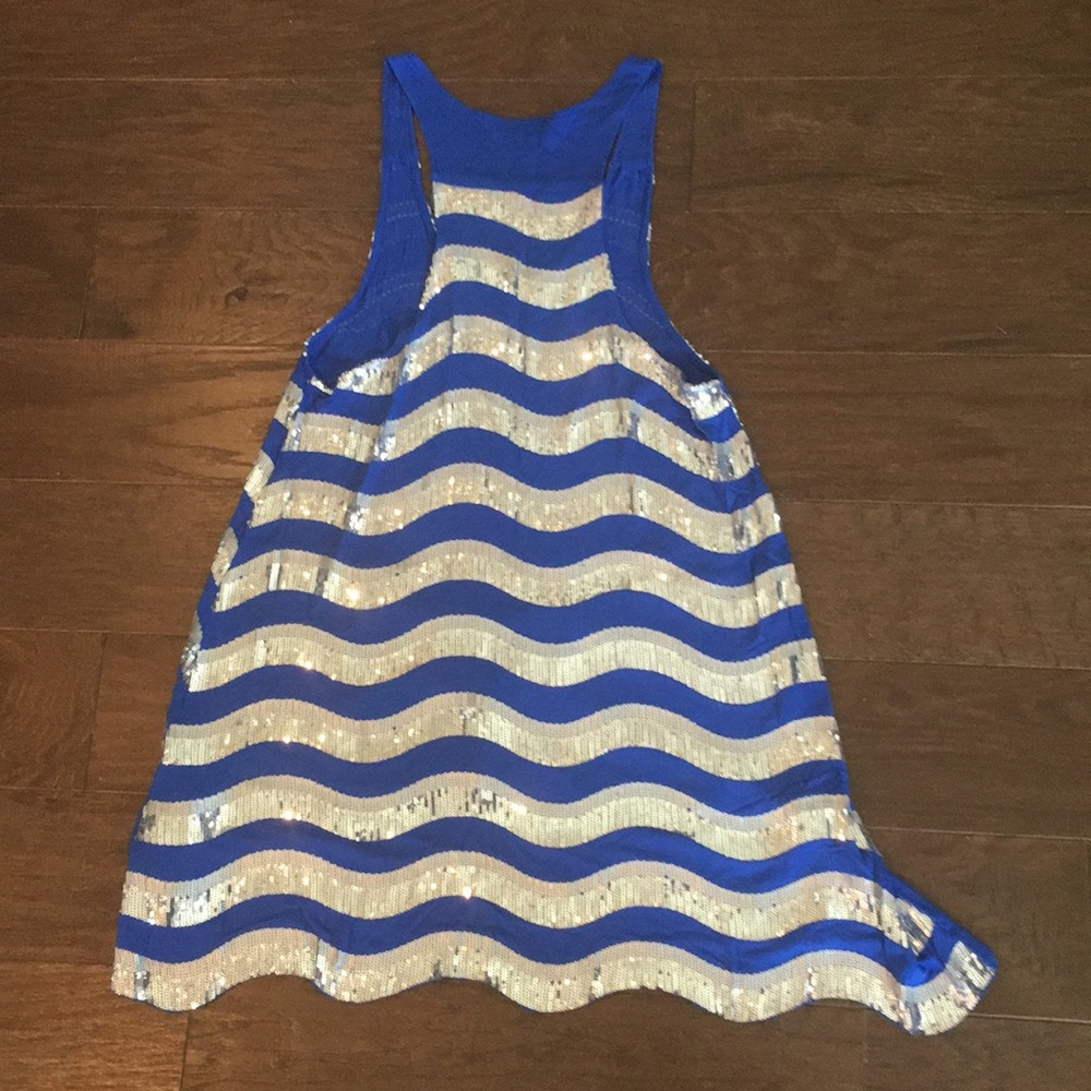 Bebe Sequined Racerback Tank Top - Picture 5 of 5